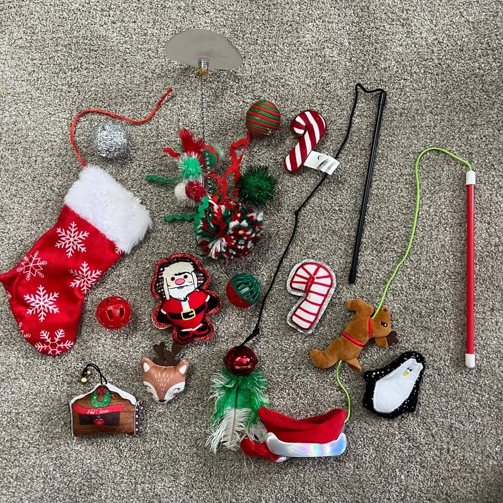 Festive Cat Holiday Christmas Toys